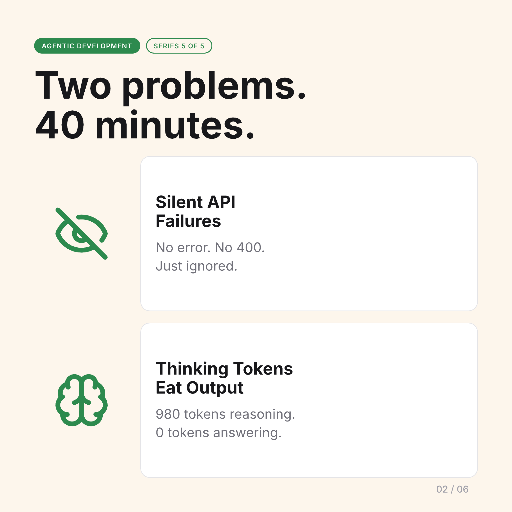 The debugging cycle — two silent failures and their fixes